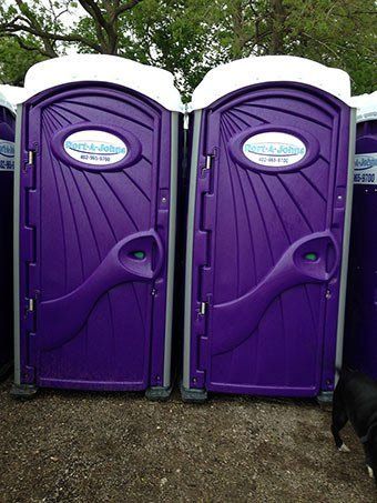 Clean Purple Portable Toilet — Omaha, NE — Port-A-Johns
