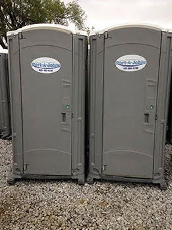 Clean Gray Portable Toilet — Omaha, NE — Port-A-Johns