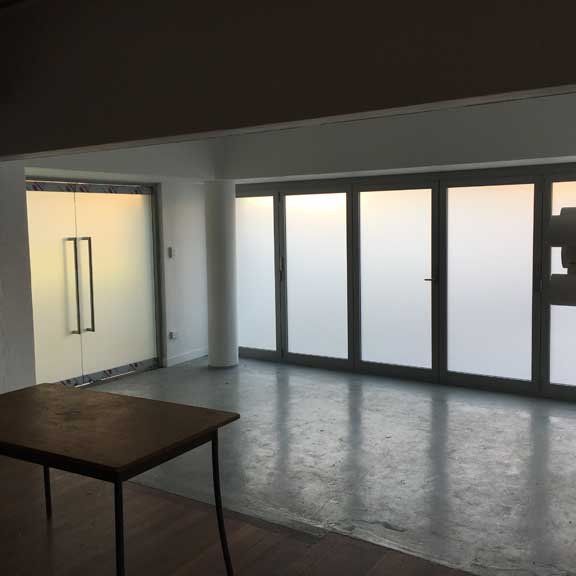 Business room with tinted windows