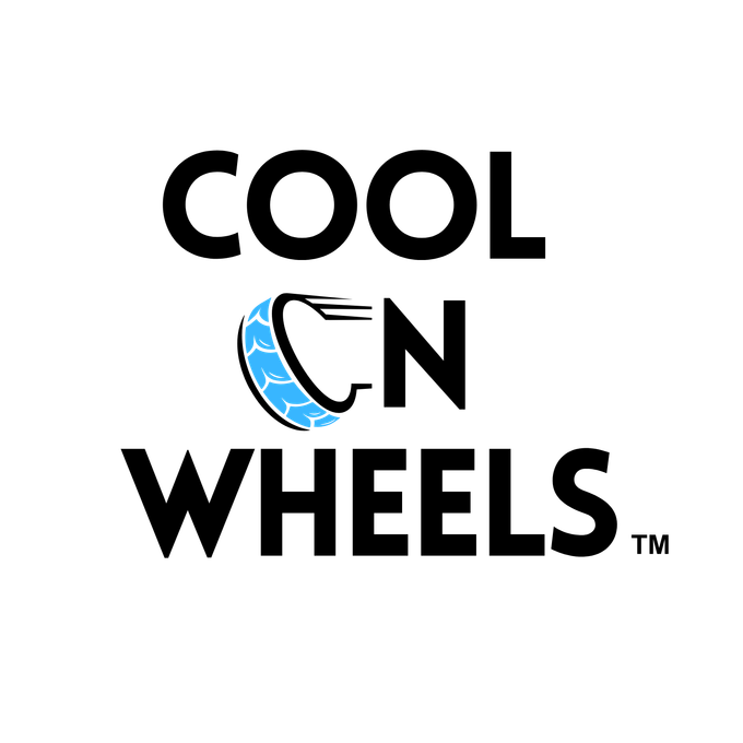 The logo for cool cn wheels shows a blue ball on a white background.