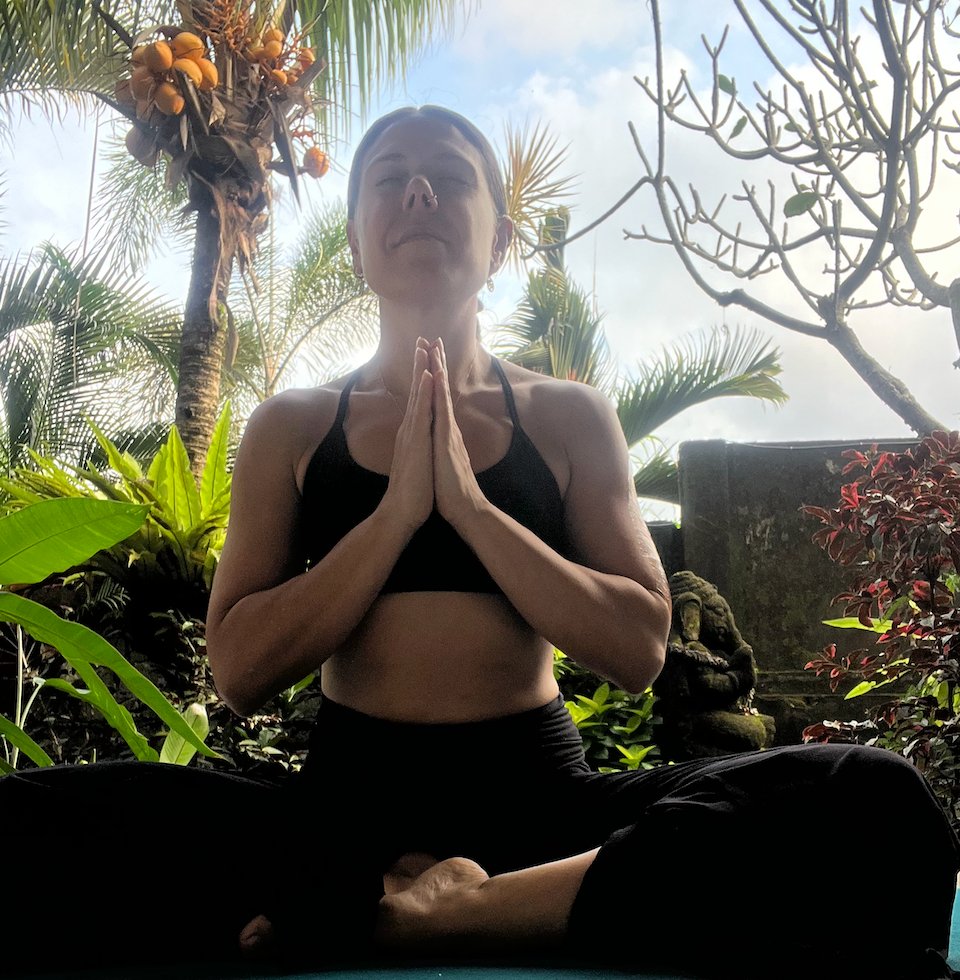 Lia Young meditating in Bali