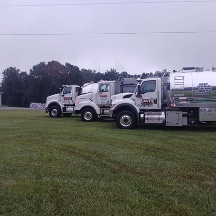 Septic maintenance trucks waiting to be dispatched in Columbus, Ga