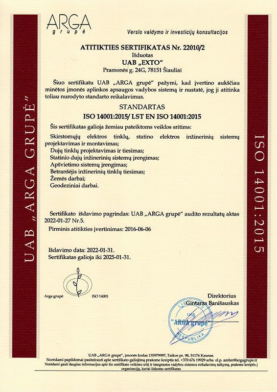 Exto sertifikatas