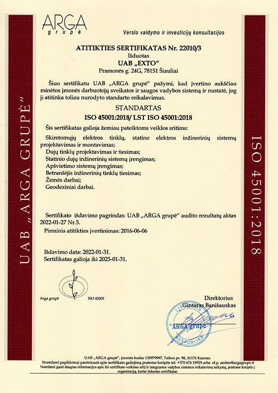 Exto sertifikatas