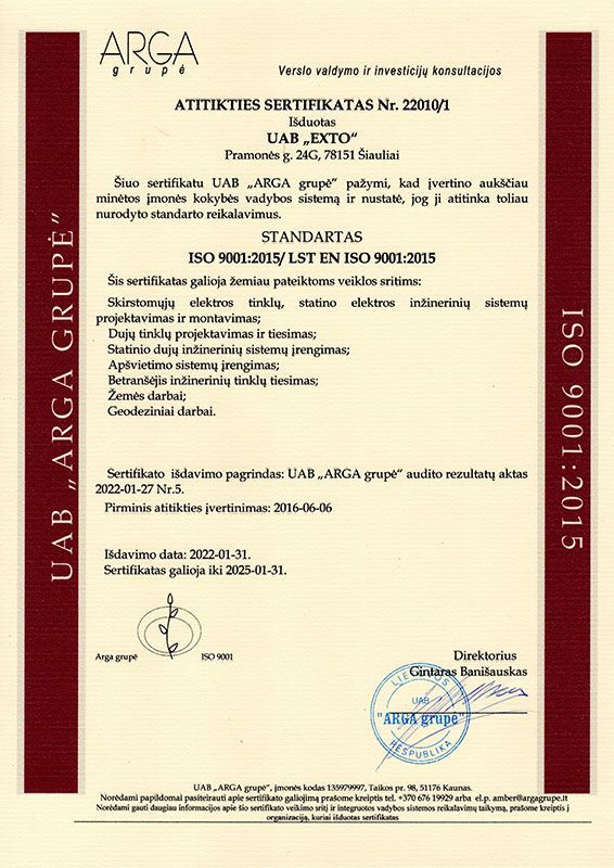 Exto sertifikatas