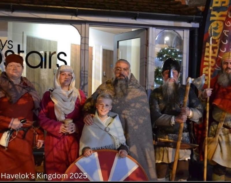 Lindesige Saeweard, Grimsby's Viking re-enactment group with Havelok for Haveloks Kingdom and Old York Theatre Company
