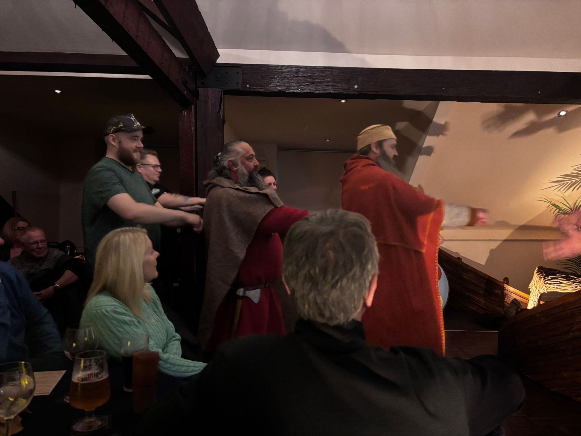 Row Vikings! Heave! Audience take part in Grim's Great Viking Saga presented by Havelok's Kingdom