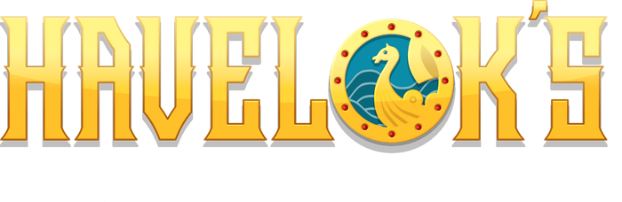 A logo for havelok 's with a horse on it