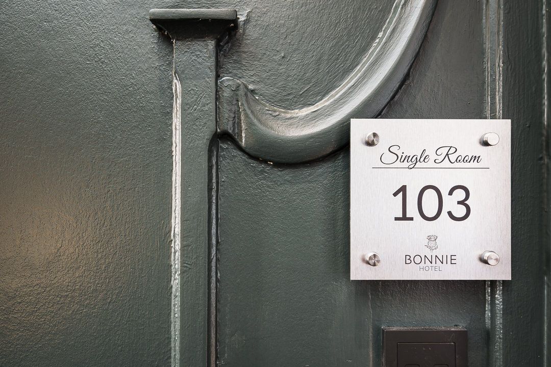 Book the single person bedroom at The Bonnie Hotel near Haymarket Station in Edinburgh's West End