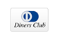 El logotipo del Diners Club está sobre un fondo blanco.