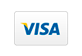El logotipo de Visa está sobre un fondo blanco.