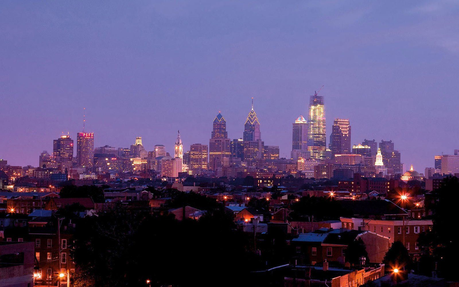 Fishtown Night time skyline photo