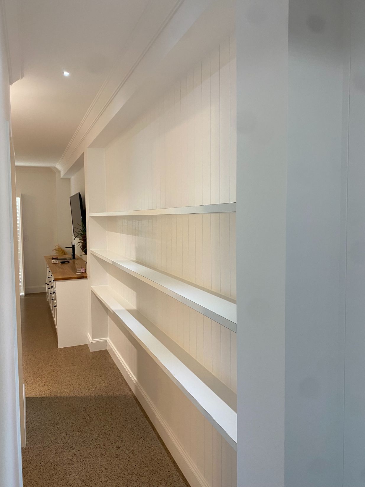 There are a lot of shelves in this hallway — Local Builders in Yarrawonga, NT
