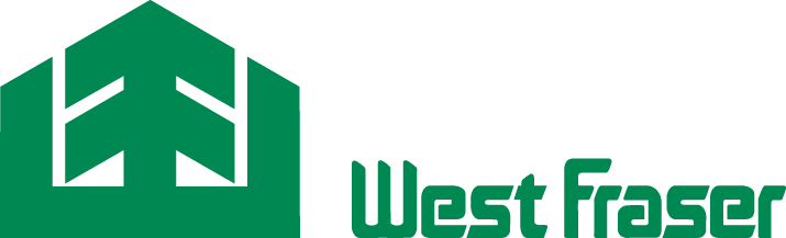 Le logo de West Fraser est vert et blanc et ressemble à une maison.