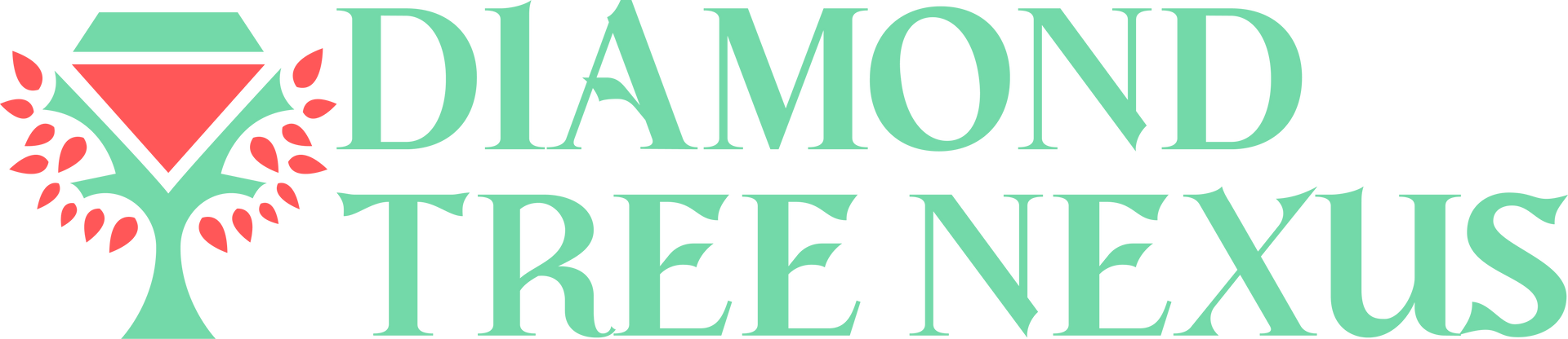 Logo: Green diamond-shaped tree with red gem at the top, "Diamond Tree Nexus" text.