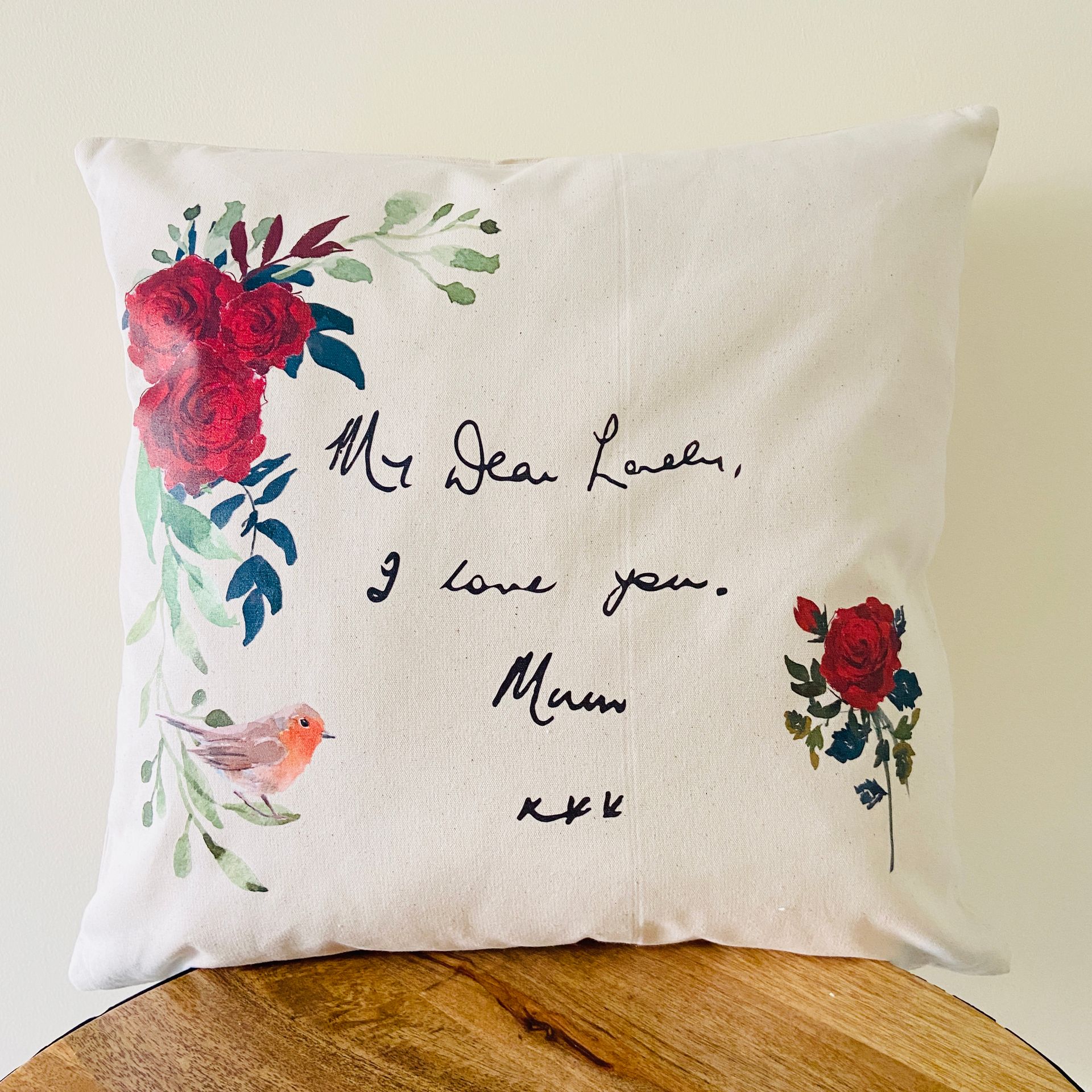 Handwriting pillow gift
