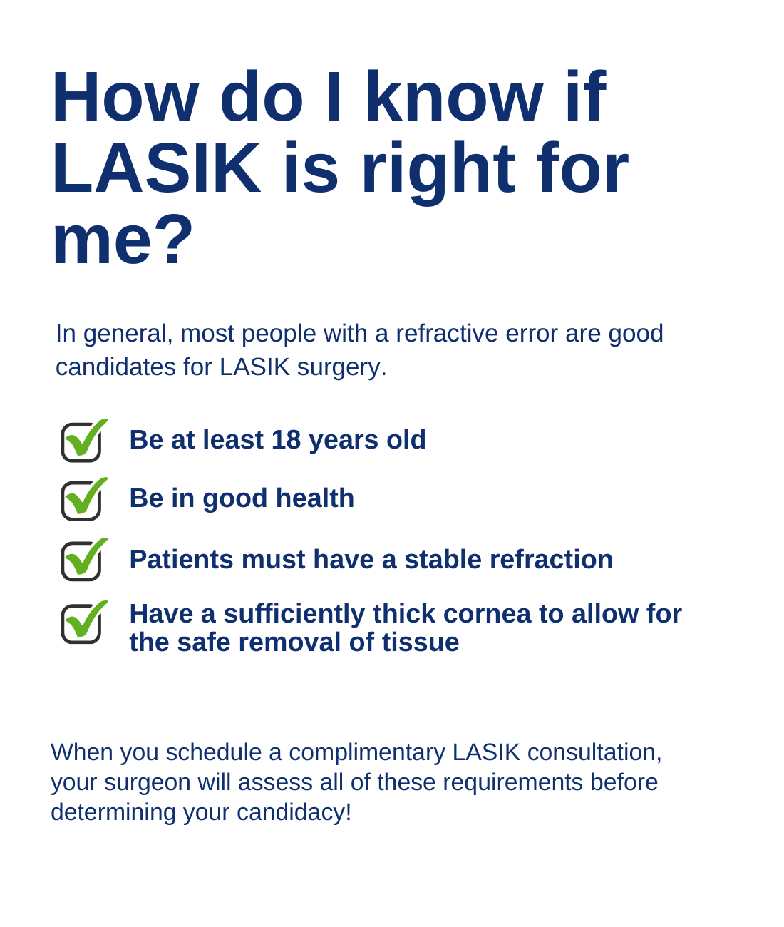 How do I know if LASIK is right for me?