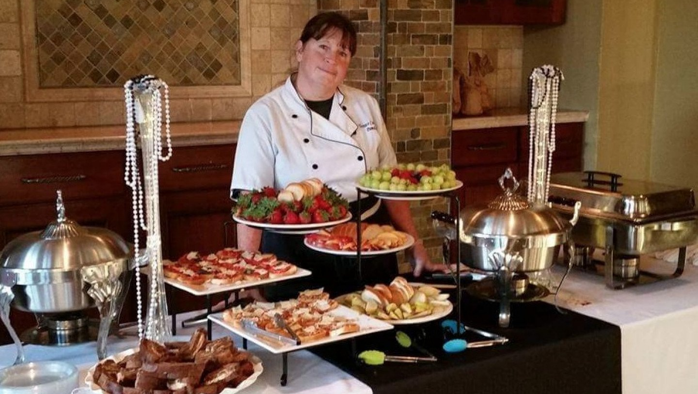 caterer serving appetizers