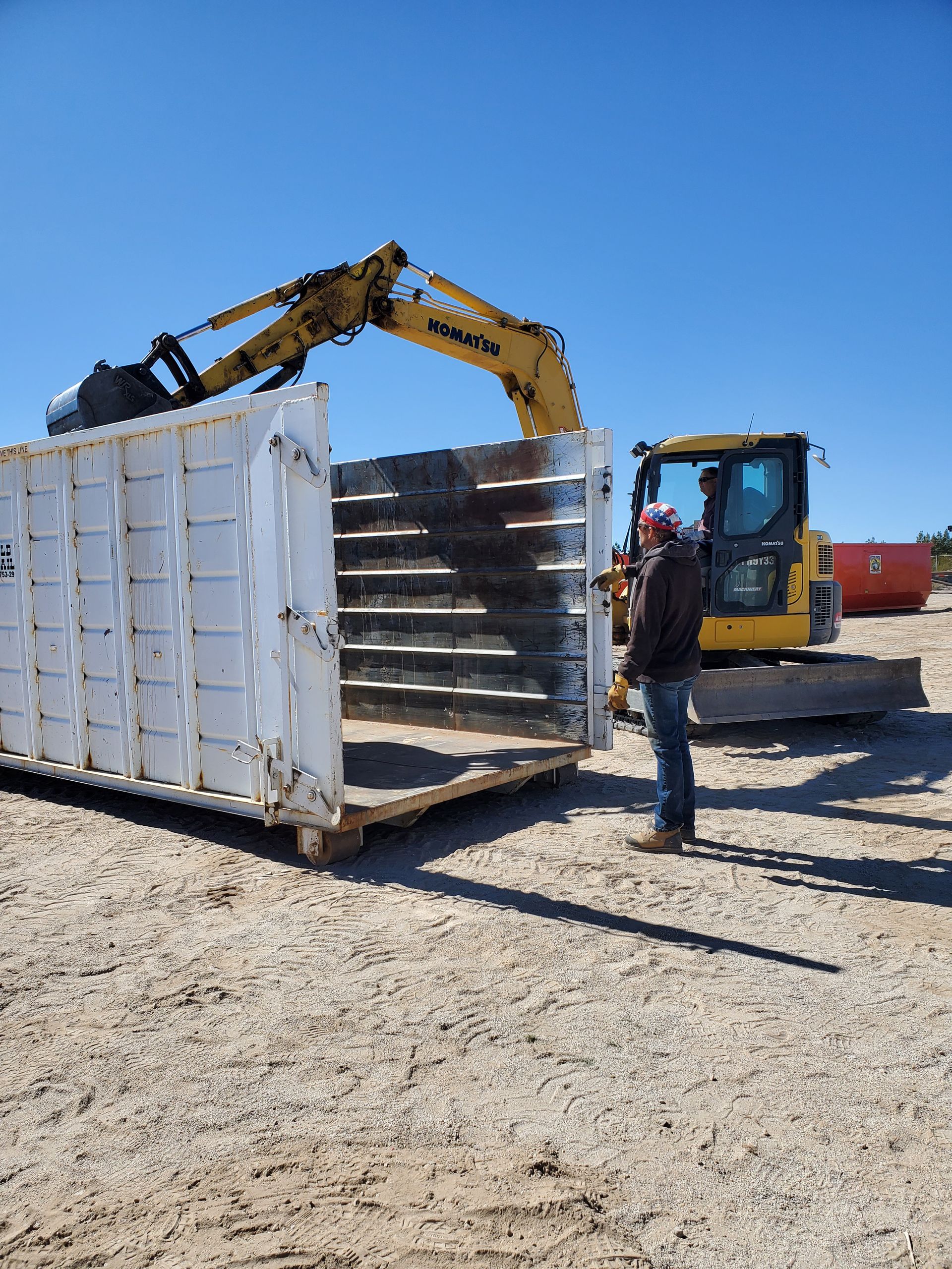 Container and Excavator — Kingman, AZ — Old Trails Demolition