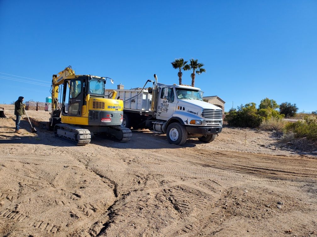 Backhoe And Truck — Kingman, AZ — Old Trails Demolition