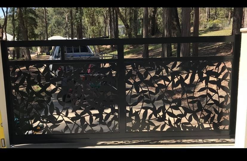 A Metal Gate with Leaves Design — Penrith, NSW — C&C Wrought Iron