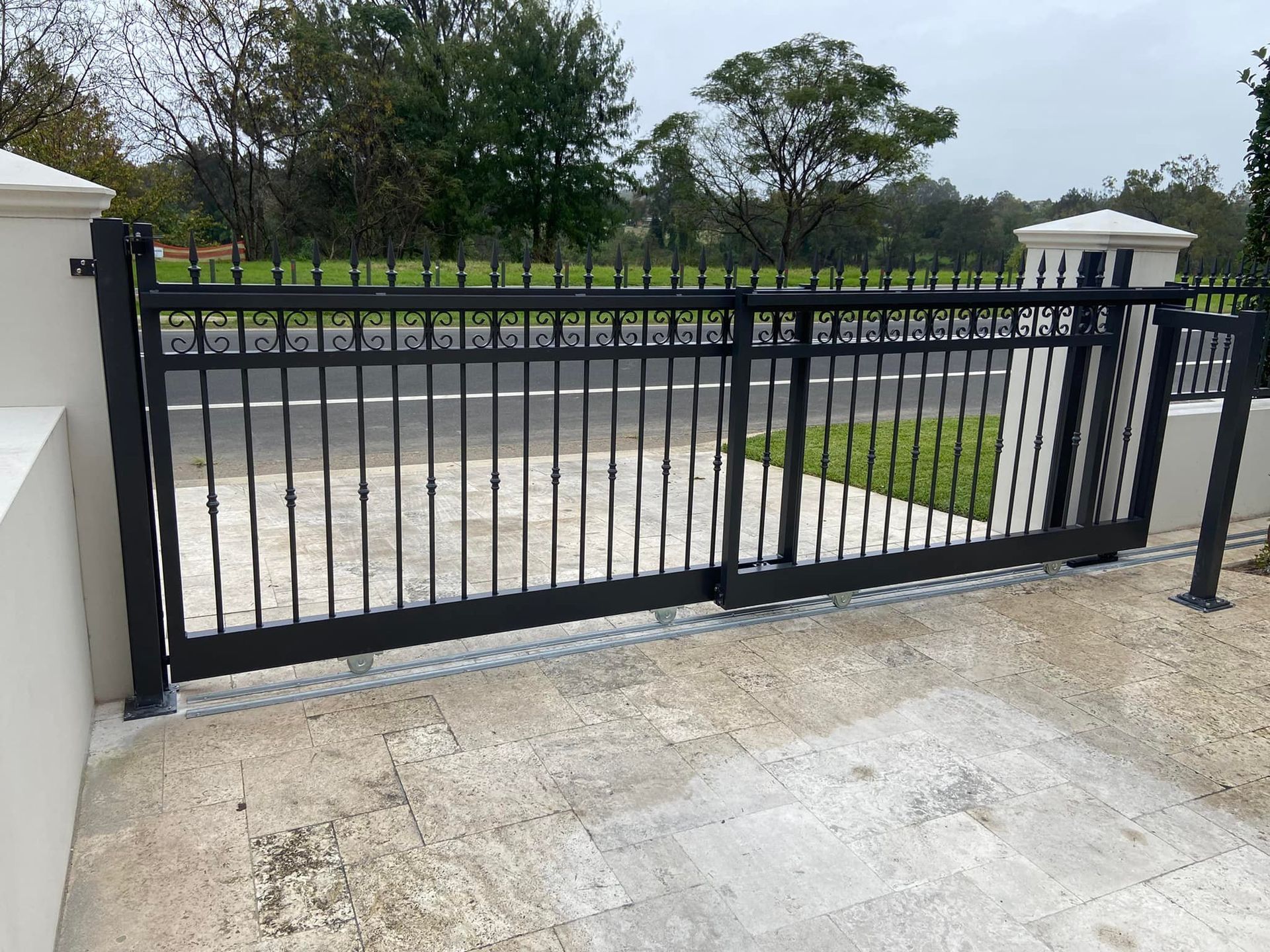 Telescopic Sliding Gate — Penrith, NSW — C&C Wrought Iron