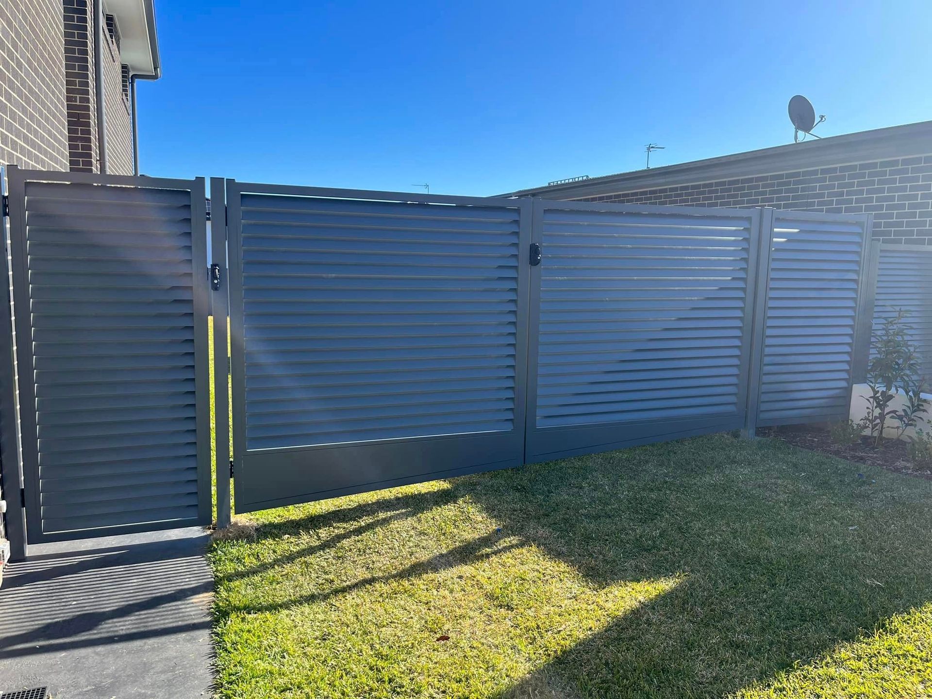 Gate with Pedestrian Gate — Penrith, NSW — C&C Wrought Iron