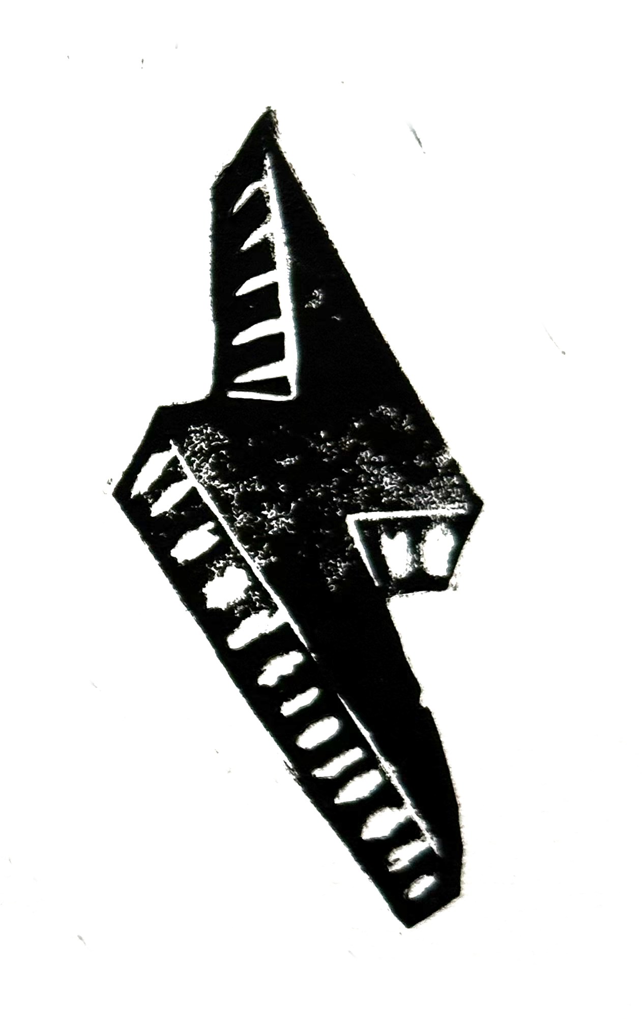 A black and white drawing of a toothbrush on a white background.