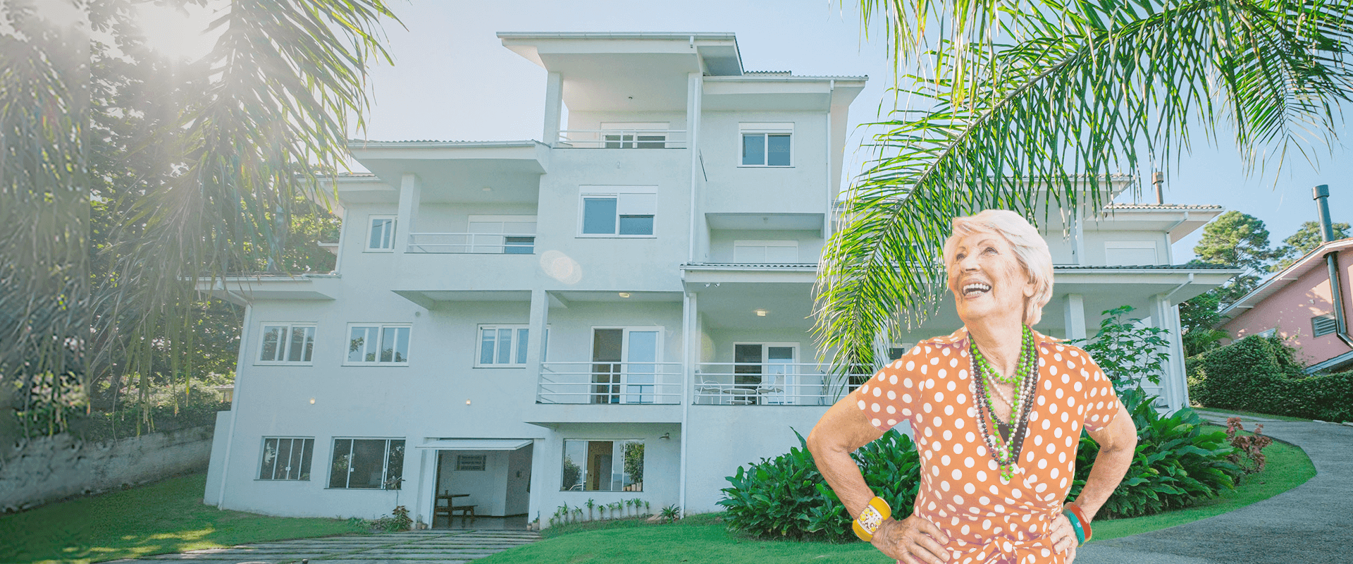 Residente em frente à unidade Cacupé