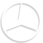 mercedes logo white