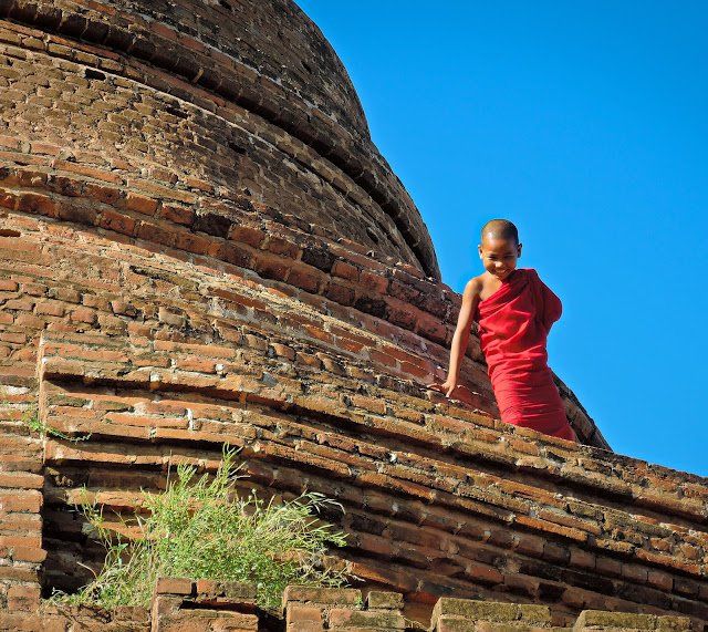 Bagan Tempel und Mönch