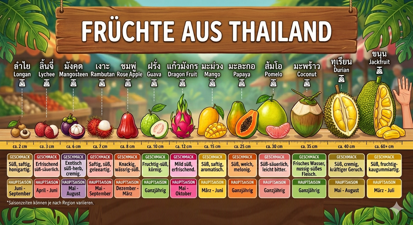 Früchte in Thailand Überblick