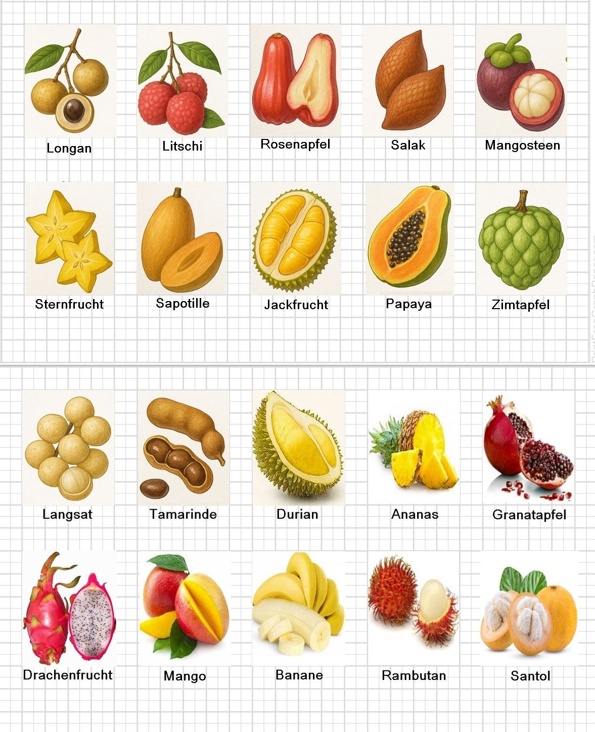 Obstsorten in Thailand