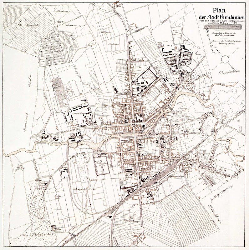 Stadtplan Gumbinnen