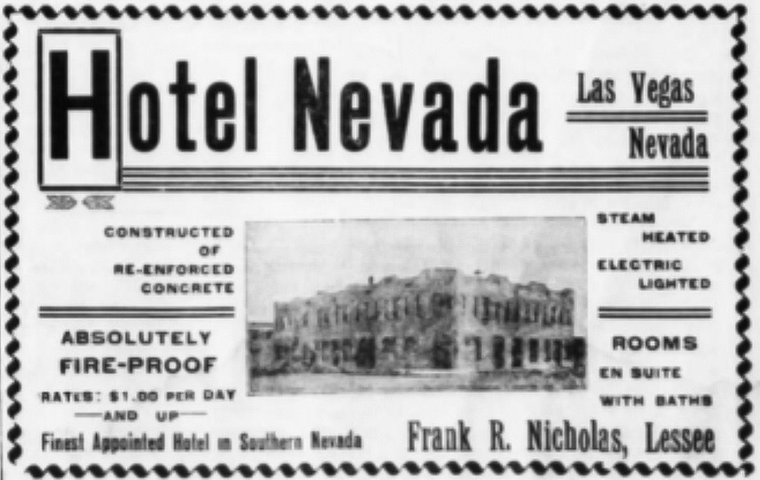 Hotel Nevada Las Vegas 1911