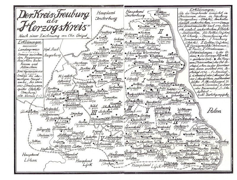 Kreis Treuburg, Karte