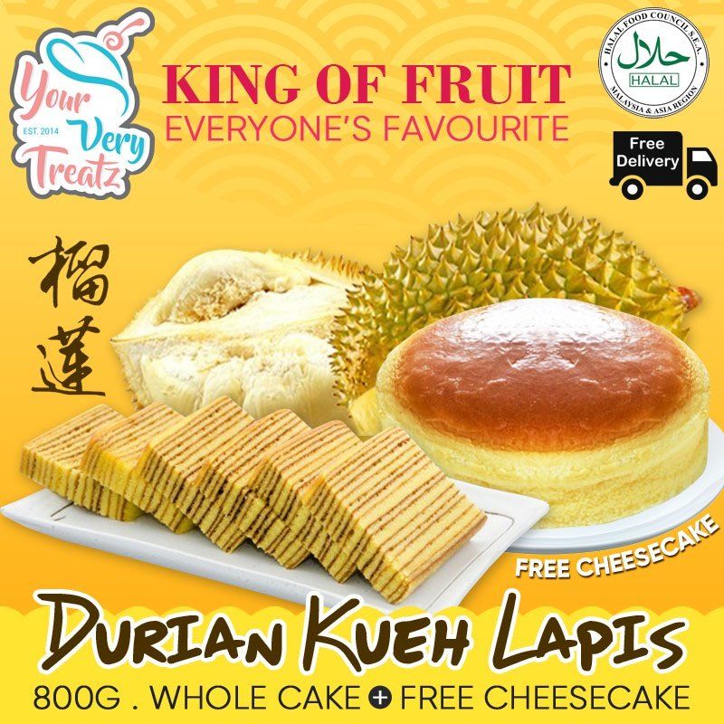 Durian Kueh Lapis Spezialität aus Malaysia