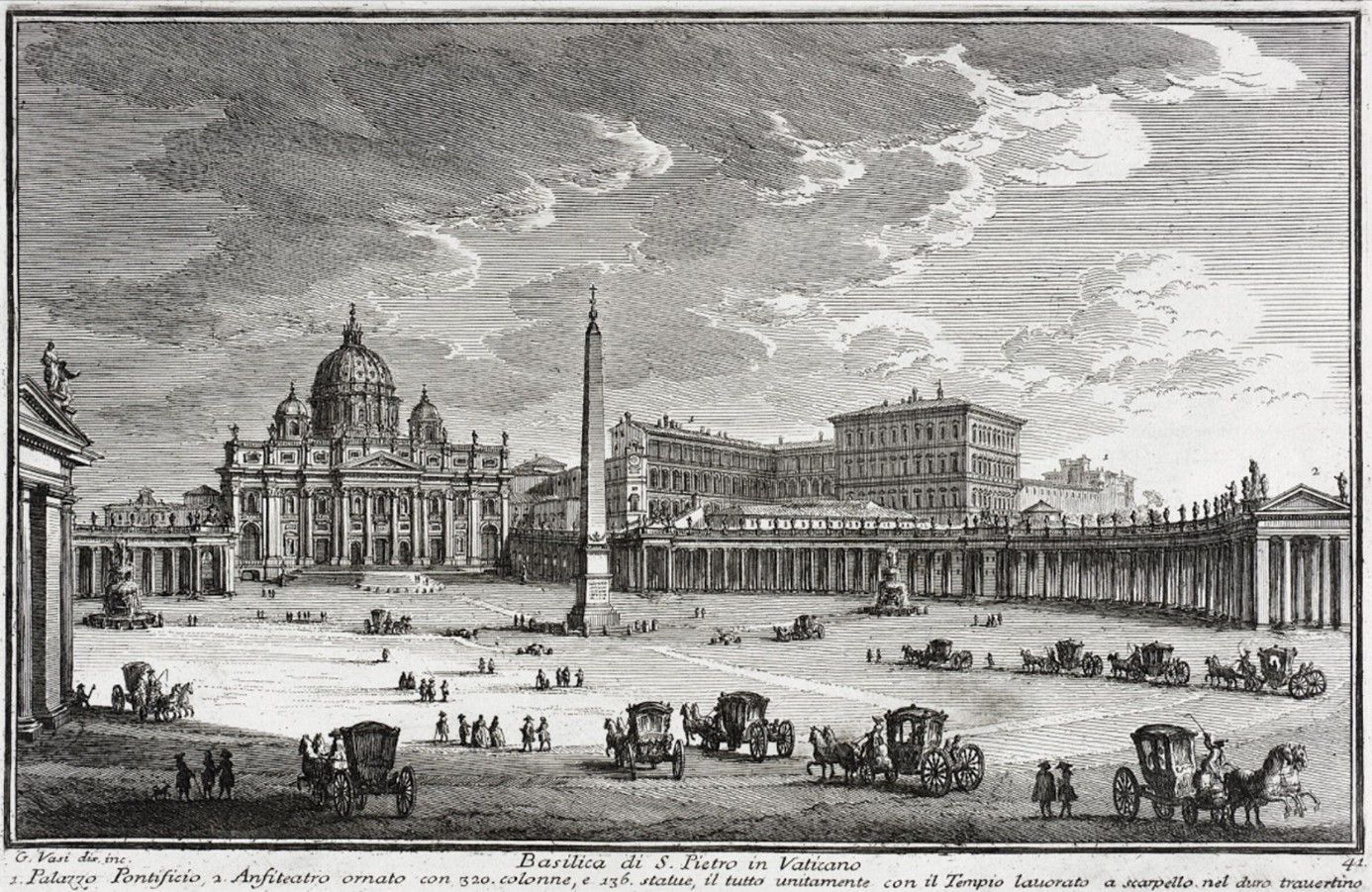 Guiseppe Vasi, „Der Petersdom“
Kuperstich,1760
