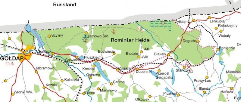 Rominter Heide Übersichtskarte