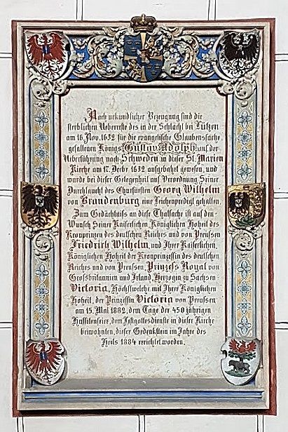 Gedenktafel Gustav Adolf Schwedenkönig