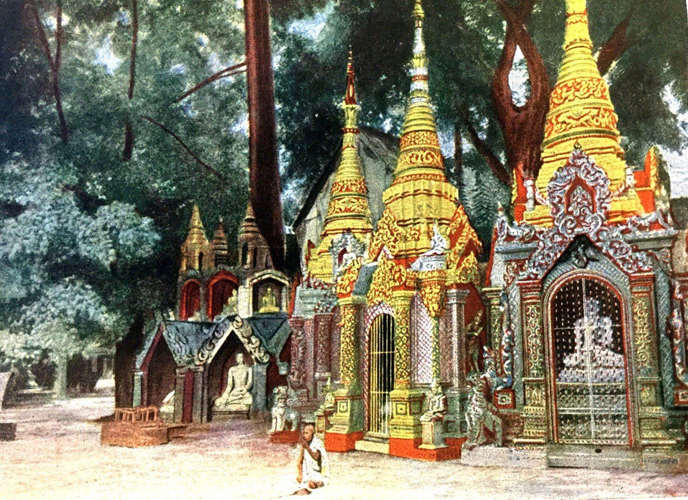 Shwezigon Pagode, Bagan Quelle: „Ein Jahrtausend Buddhistischer Tempel Kunst“, T.H. Thomann, 1923