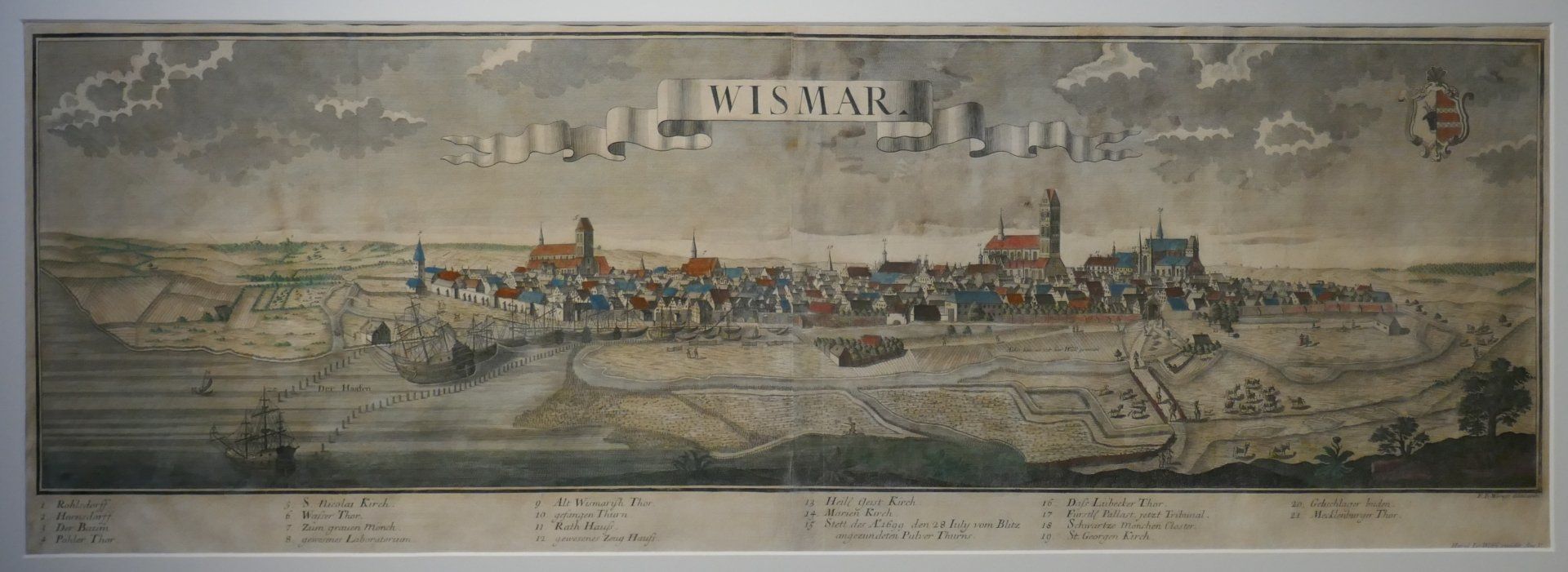 Wismar 1725, Kupferstich von Friedrich Bernhard Werner