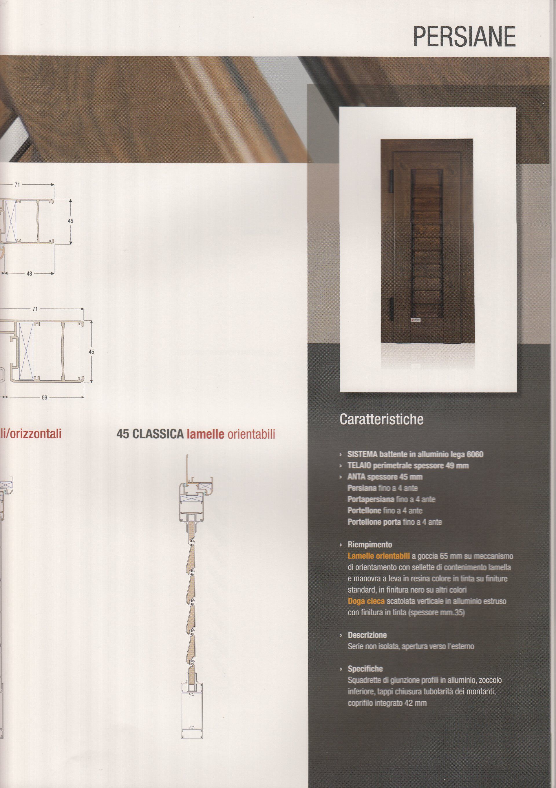 Un'immagine di una porta con la parola persiane sopra