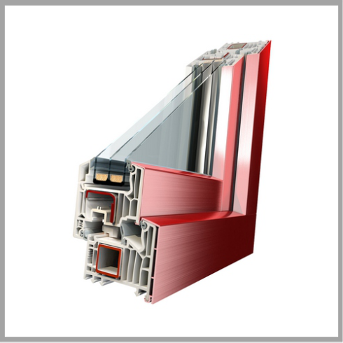 infissi in PVC ad Ancona rosso