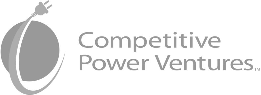 A black and white logo for competitive power ventures.