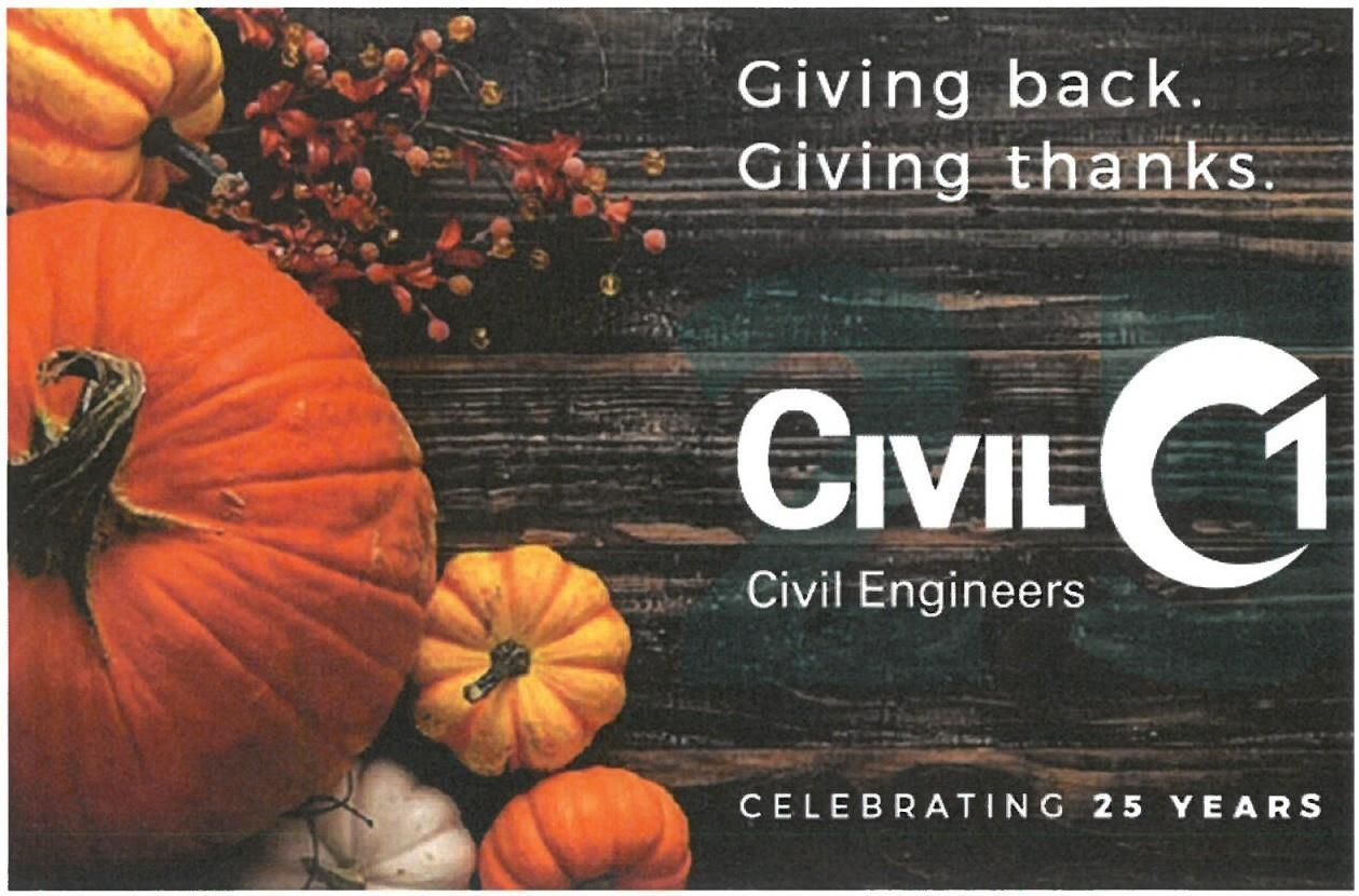 Giving back. Giving thanks.