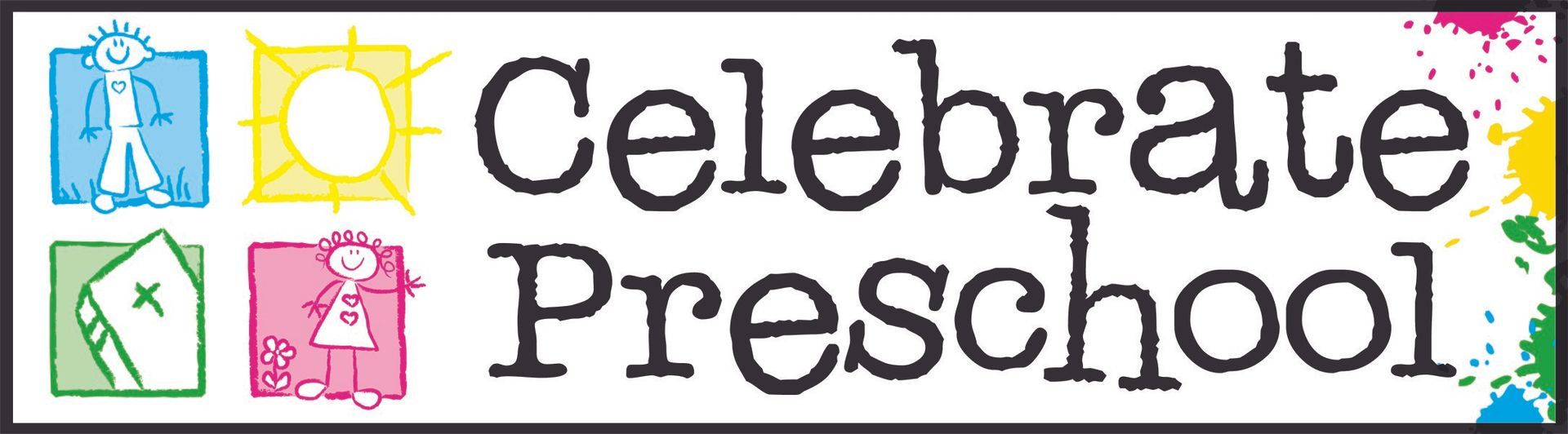 A sign that says celebrate preschool on it
