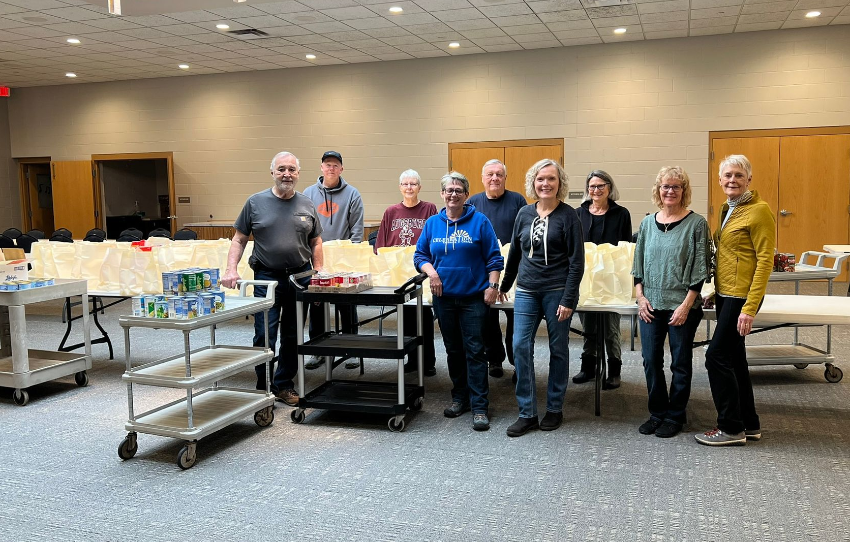 A basket filled with cards that say 