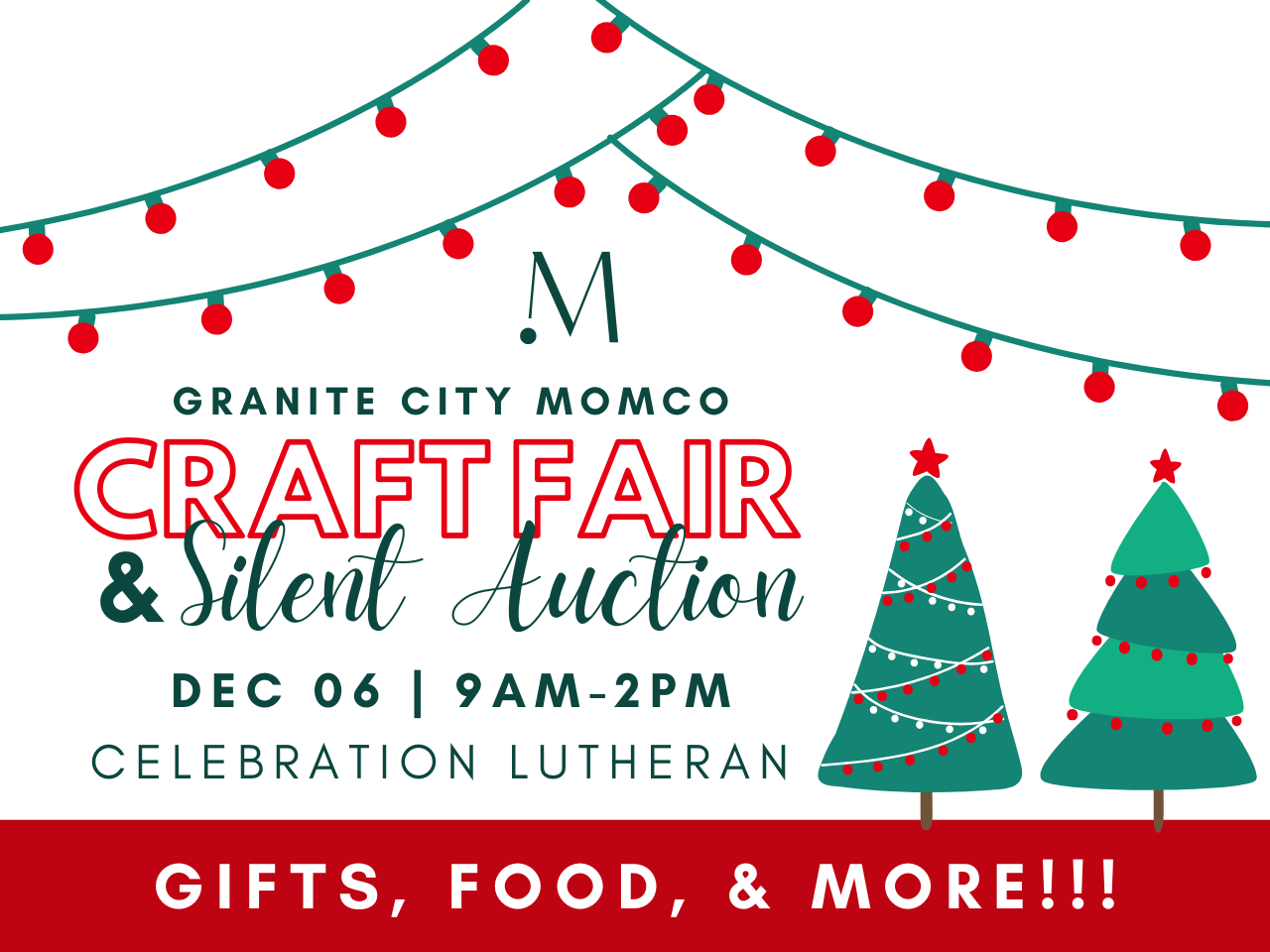 Group of people around a table in a church. A wooden cross is behind them.