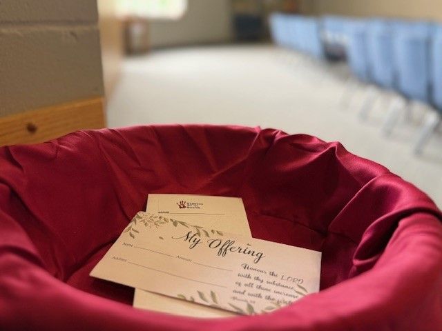 A basket filled with cards that say 